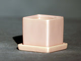 Cube Pot with Detached Saucers- 2.5" x 2.5"