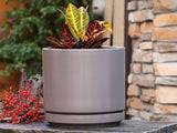 Mid Modern Planter With Detached Saucer