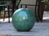 Outdoor Decorative Sphere Glazed 12"