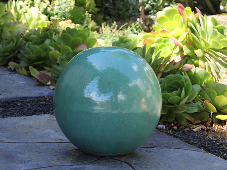 Outdoor Decorative Sphere Glazed 12"