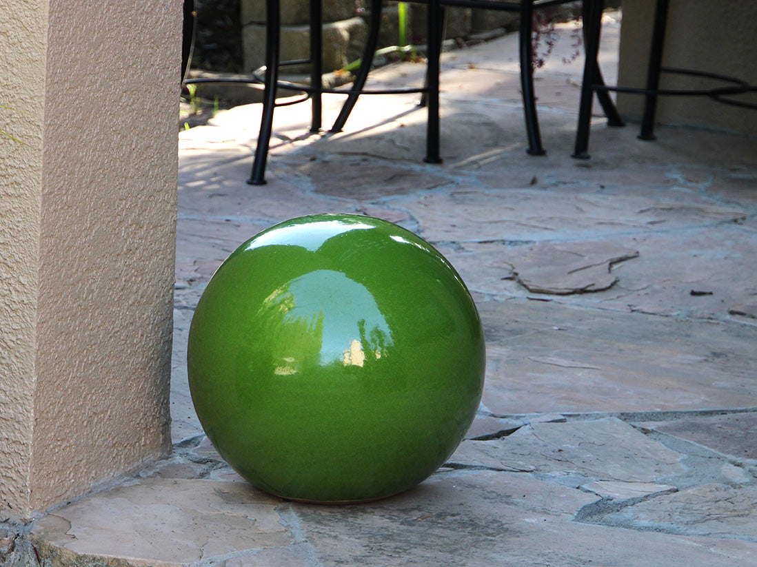 Outdoor Decorative Sphere Glazed 19.5"