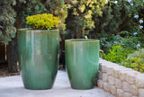 Tall Barrel Planters - Set of 2