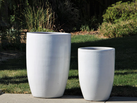 Tall Barrel Planters - Set of 2