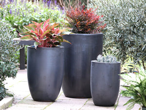 Mid Height Barrel Planter - Set of 3