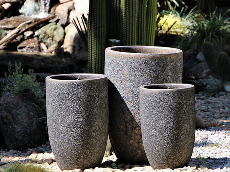 Mid Height Barrel Planter - Set of 3