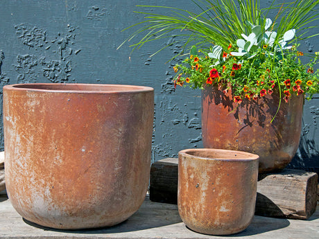 Milano Short Barrel Planter- Set of 3